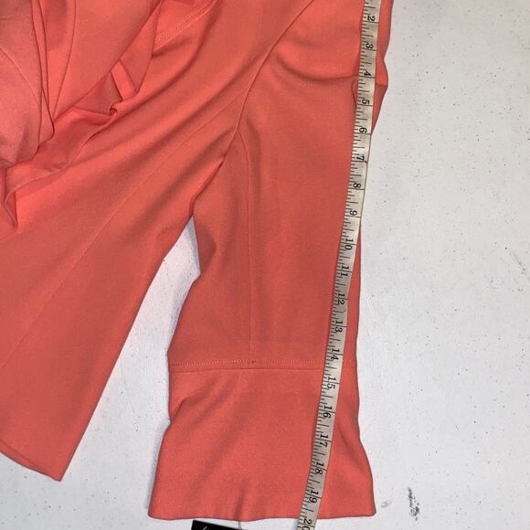 Emily 2PC Coral Polyester Skirt Suit Ruffles 16W - Picture 9 of 12